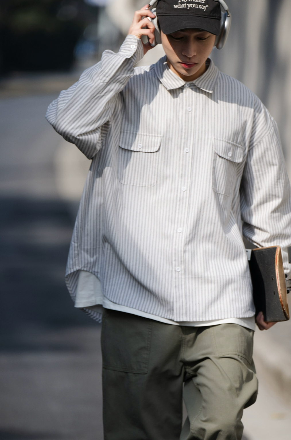 BELLKENIDE Striped Long-Sleeved Shirt