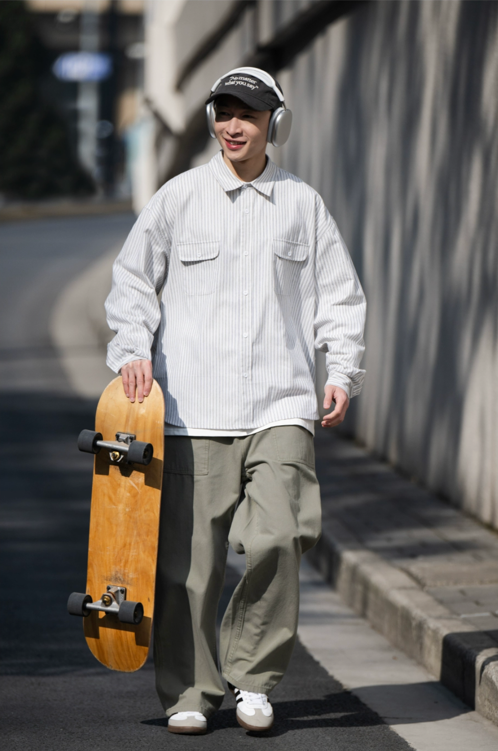 BELLKENIDE Striped Long-Sleeved Shirt