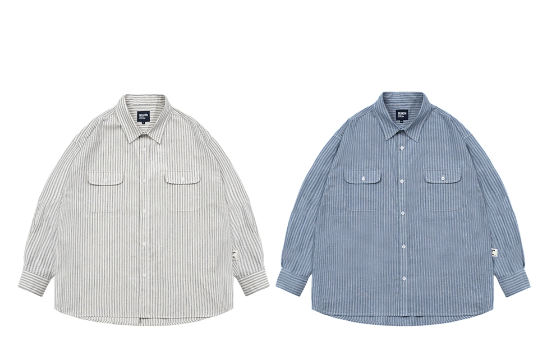BELLKENIDE Striped Long-Sleeved Shirt