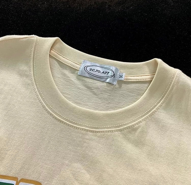 Konggeins Retro rose short sleeve T-shirt