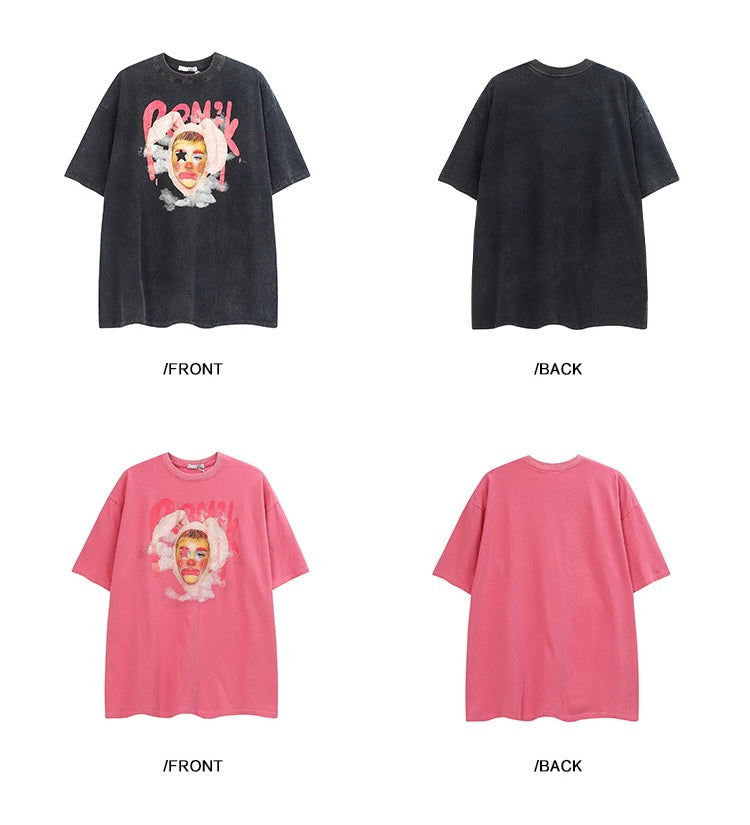 EZEK&STUDIO Printed clown short sleeve T-shirt