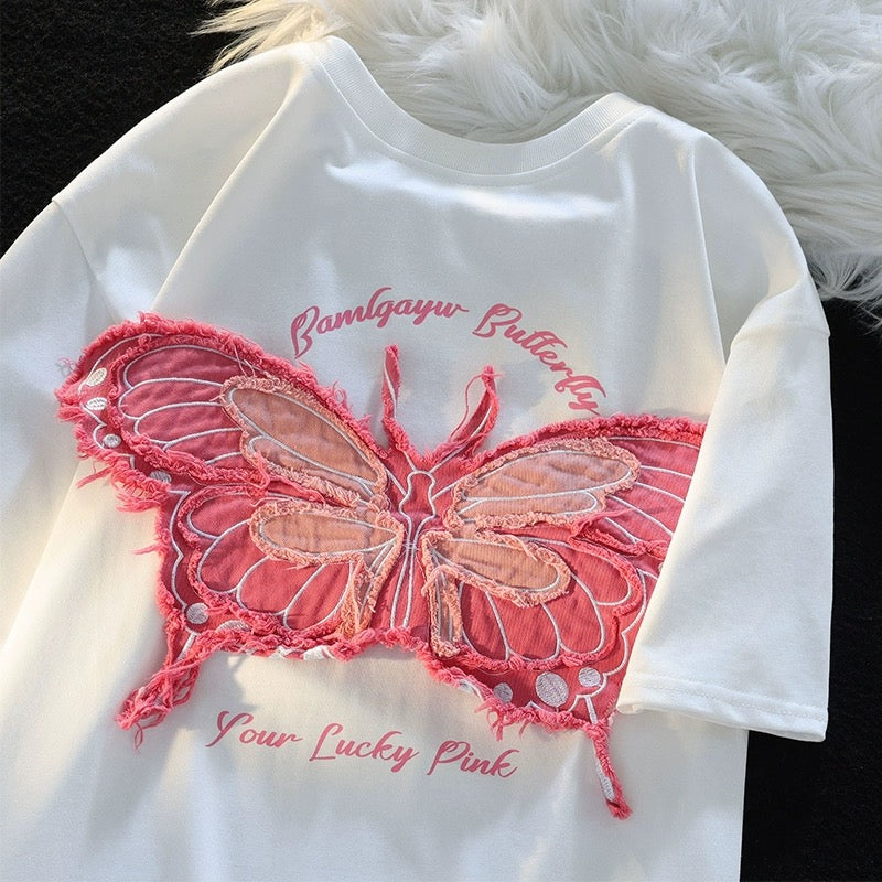 Konggeins Butterfly short sleeve T-shirt