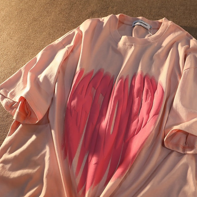 Konggeins Love Print Short Sleeve T-Shirt