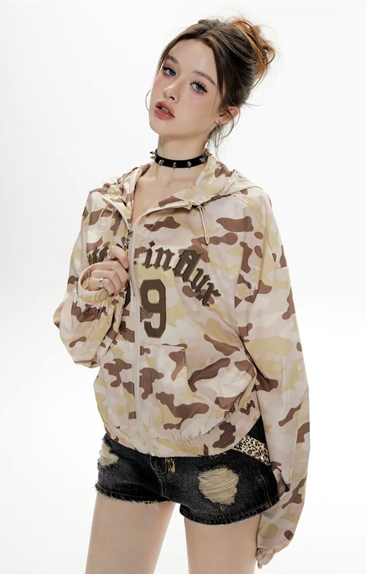 I'M ONE American retro camouflage print sun protection clothing