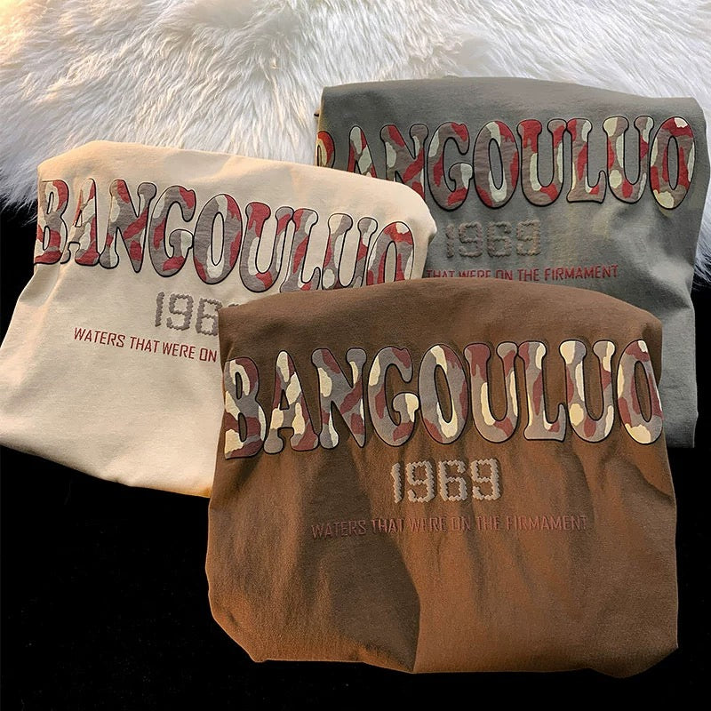 Konggeins Retro casual loose short sleeve T-shirt