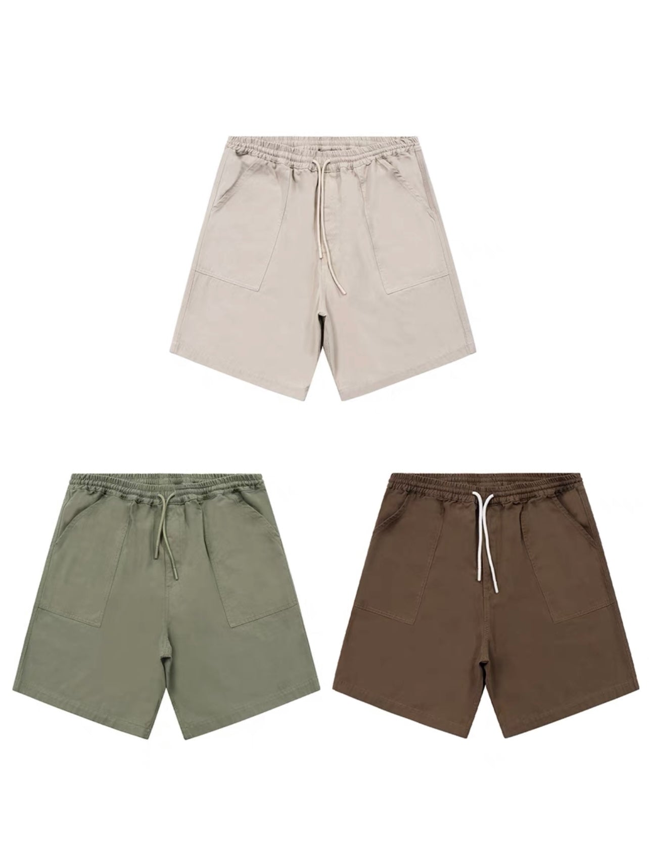 BELLKENIDE Retro cotton plain casual Shorts