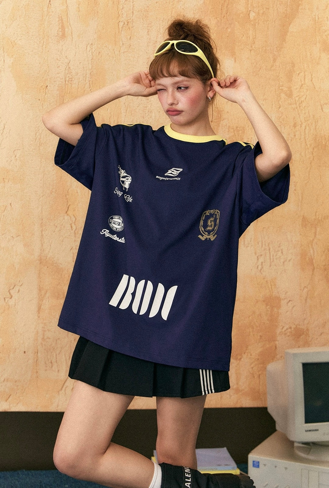 EZEK&STUDIO Printed Casual Round Neck Short Sleeve T-Shirt