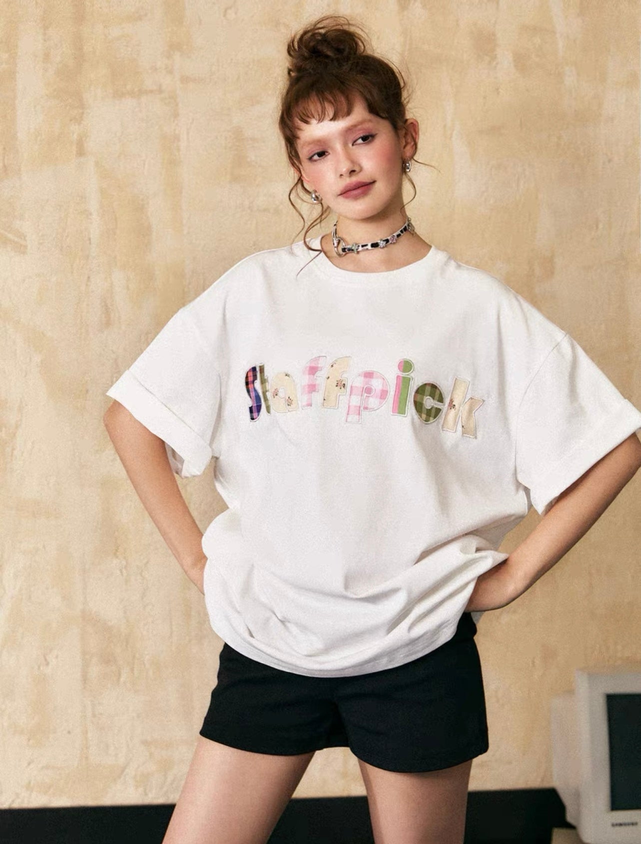 EZEK&STUDIO Embroidered print short sleeve T-shirt