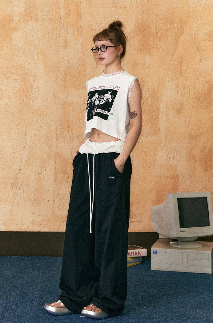 EZEK&STUDIO Loose suspender casual pants
