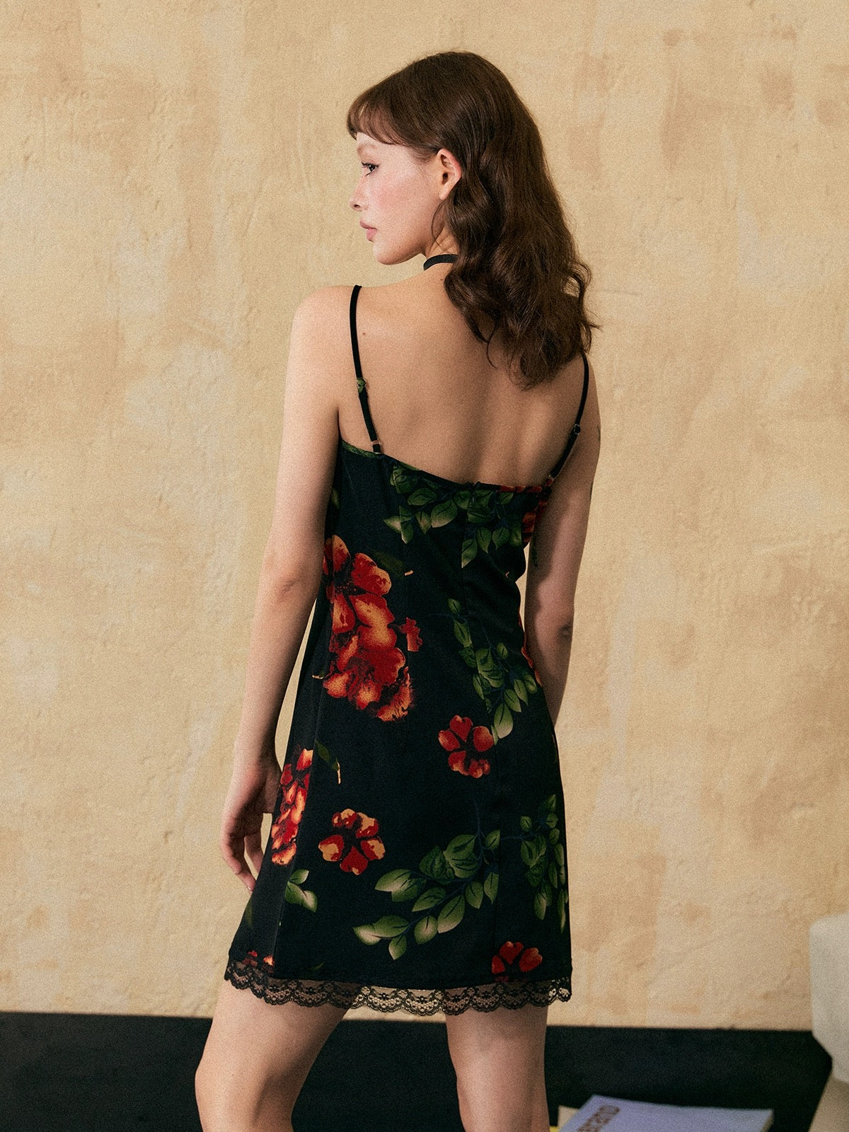 EZEK&STUDIO Lace casual suspender dress