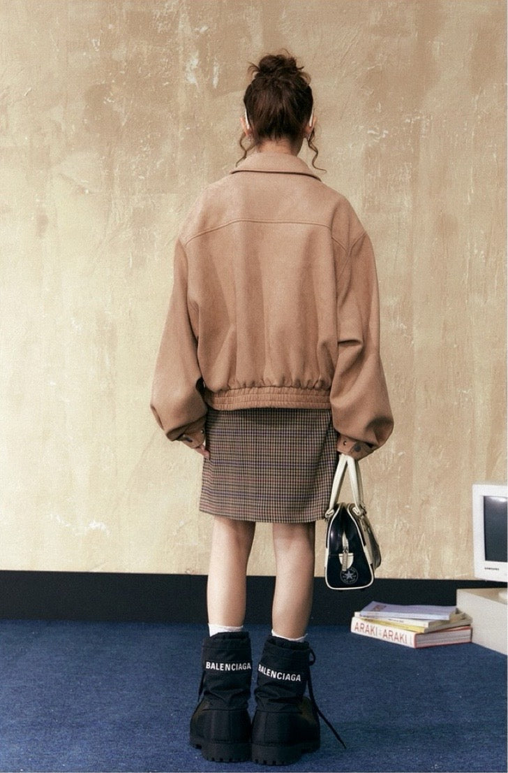 EZEK&STUDIO American Retro Cleanfit Suede jacket