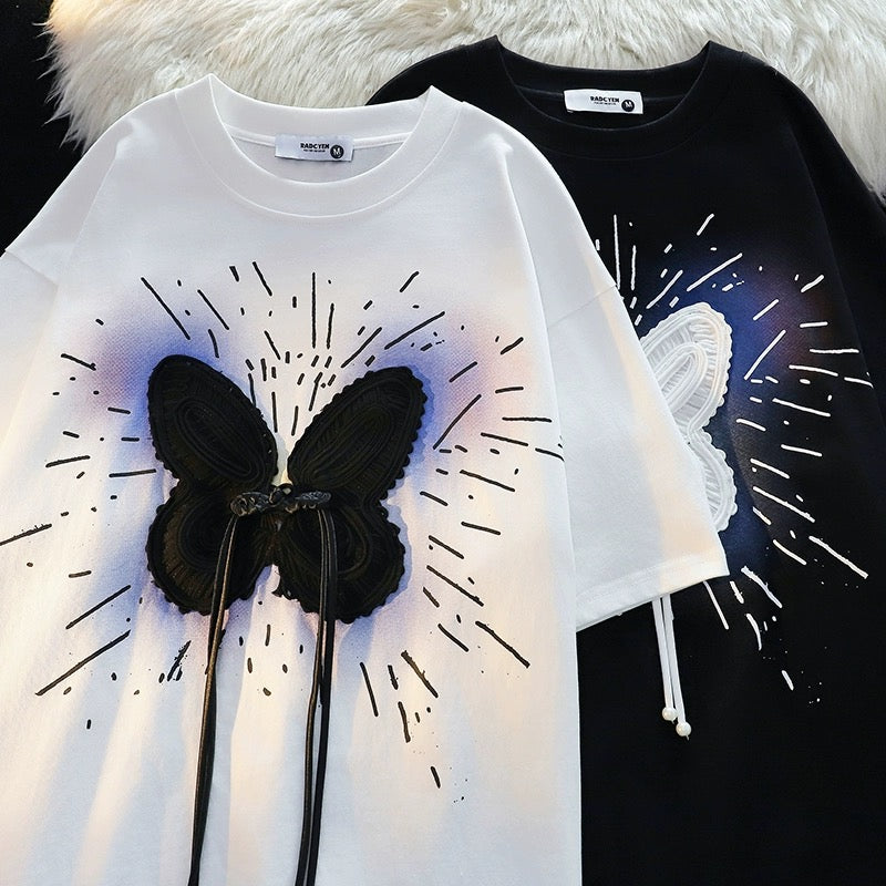 Konggeins American butterfly short sleeve T-shirt
