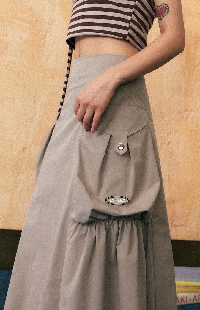 EZEK&STUDIO American Retro long skirt