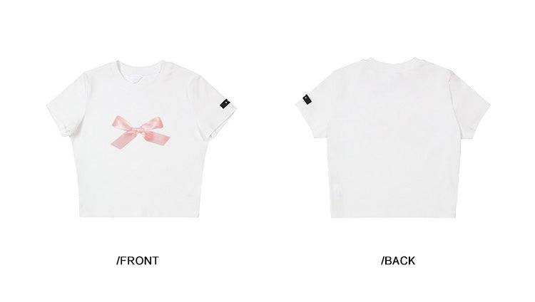 EZEK&STUDIO American Retro ribbon T-shirt