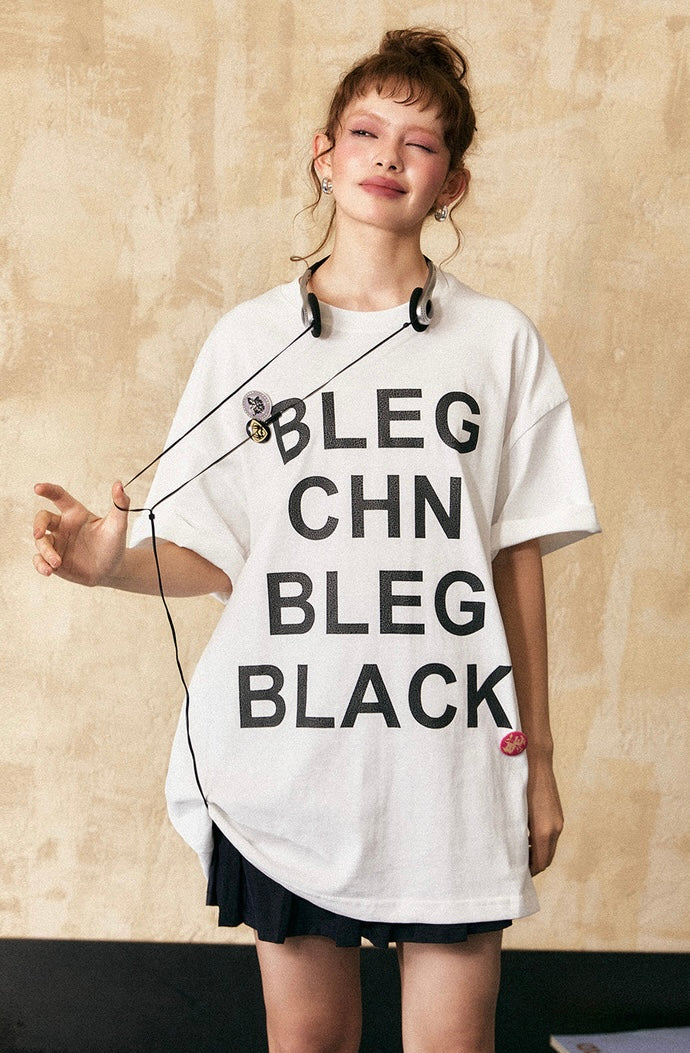 EZEK&STUDIO American Retro Round Neck T-Shirt Short Sleeve