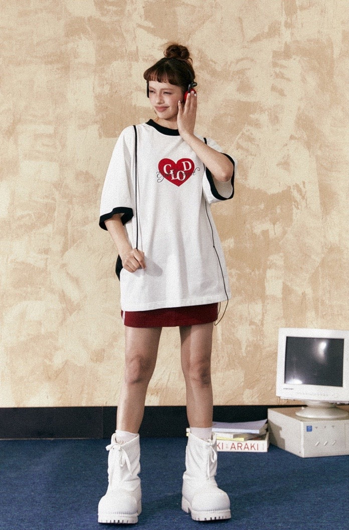 EZEK&STUDIO Loose Casual Pullover Print t-shirt