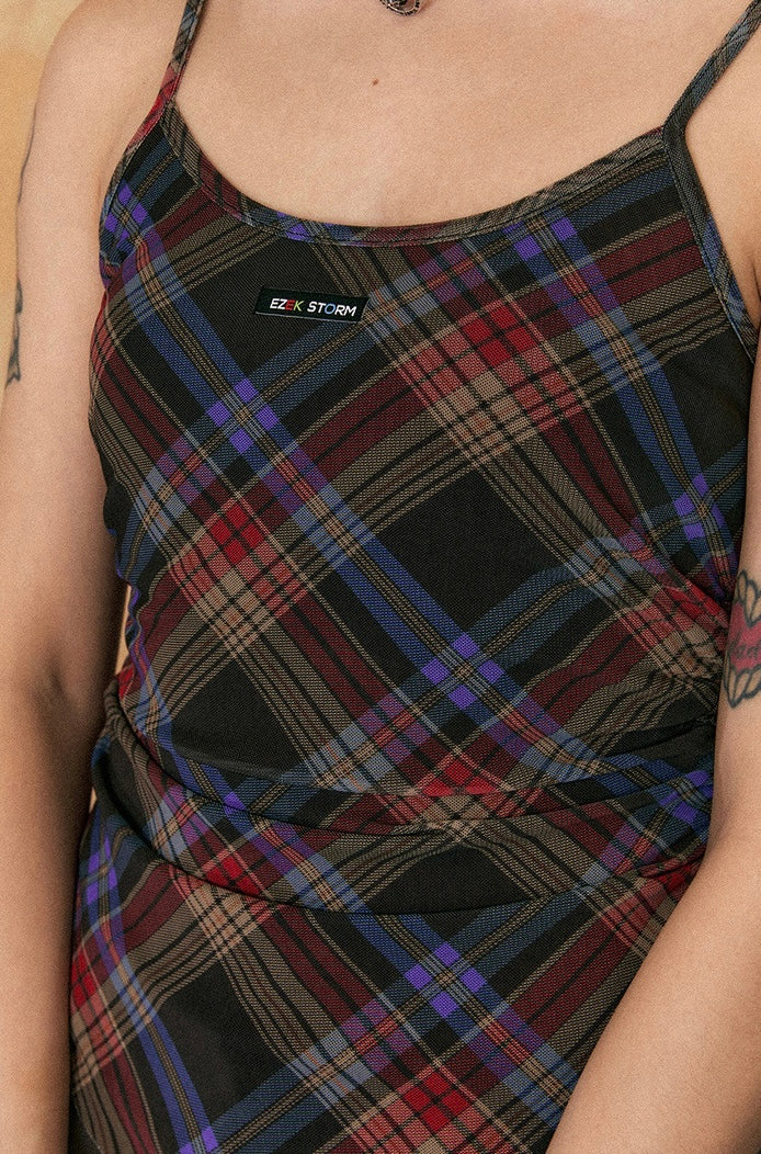 EZEK&STUDIO Retro plaid camisole