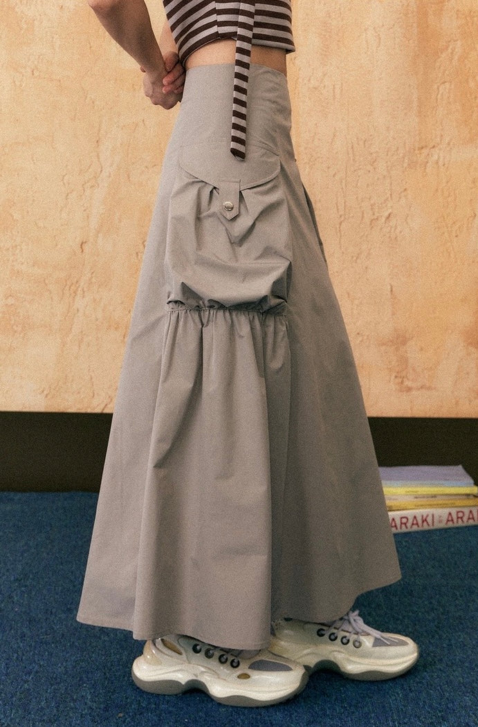 EZEK&STUDIO American Retro long skirt