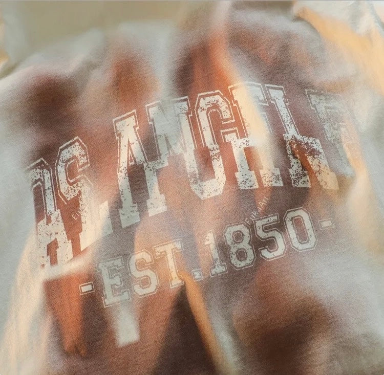 Konggeins American Retro print short sleeve T-shirt