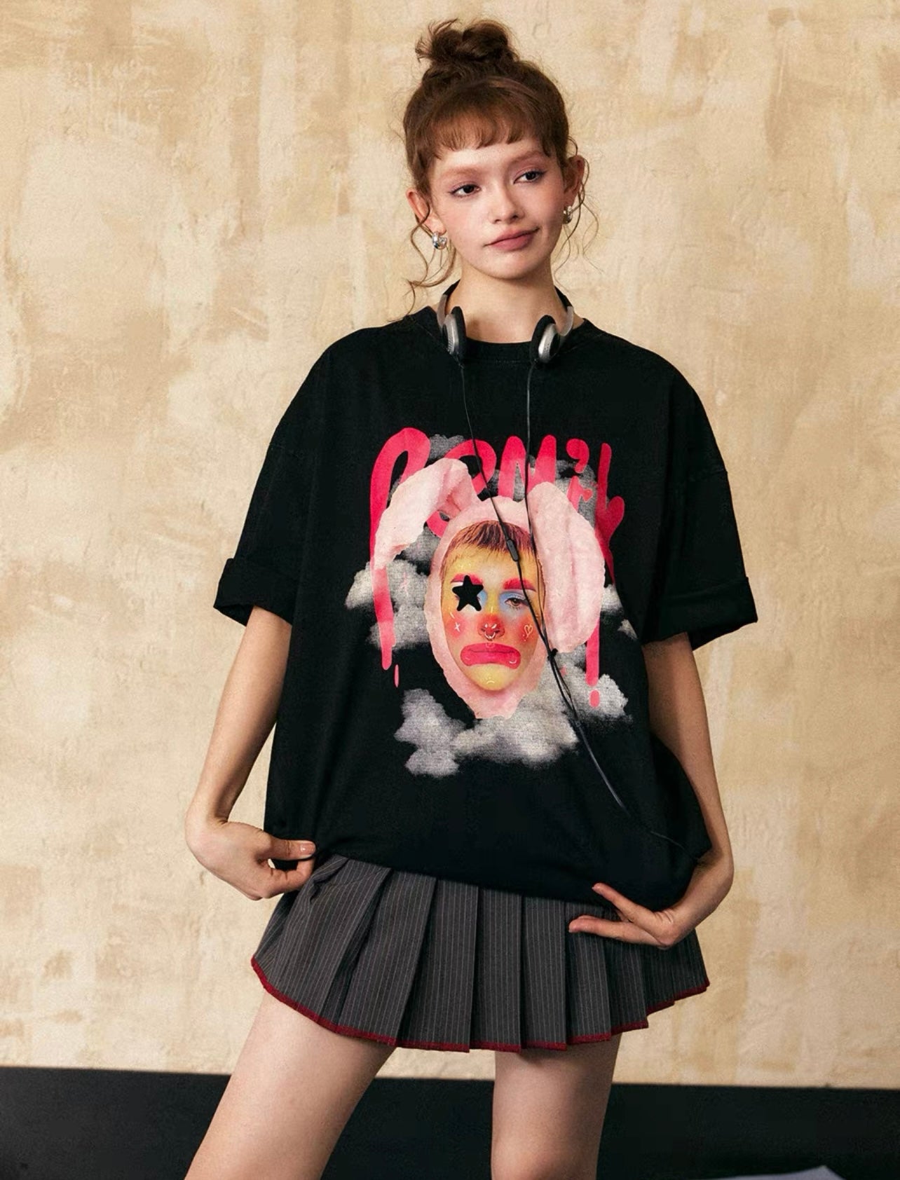 EZEK&STUDIO Printed clown short sleeve T-shirt