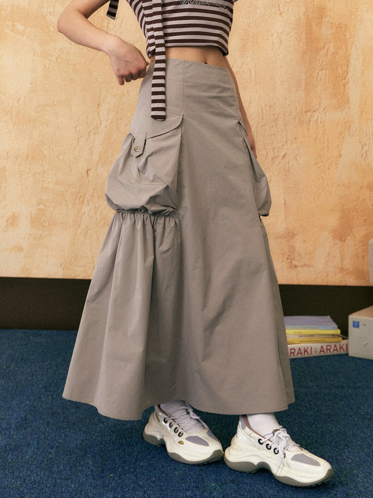 EZEK&STUDIO American Retro long skirt