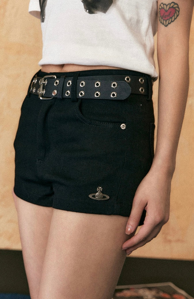 EZEK&STUDIO Black denim shorts