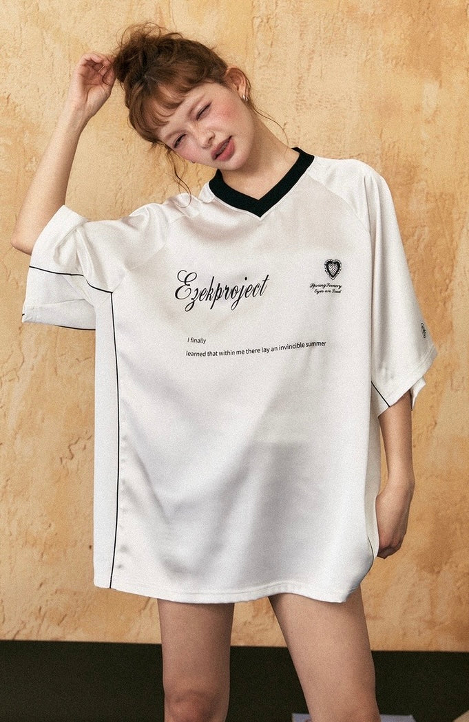 EZEK&STUDIO Casual loose short sleeve T-shirt