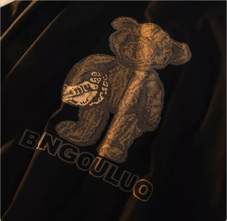 Konggeins Big bear print short sleeve T-shirt
