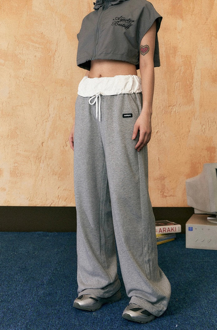 EZEK&STUDIO Loose suspender casual pants