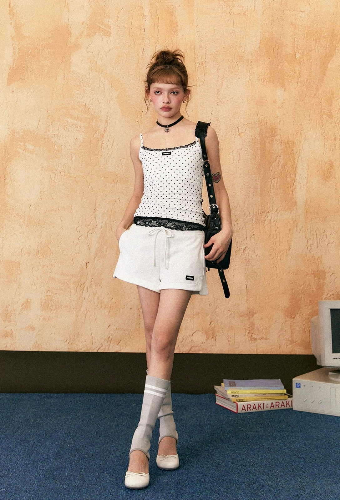EZEK&STUDIO Casual Polka dot camisole