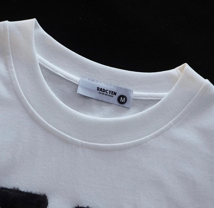 Konggeins American street embroidery short sleeve T-shirt