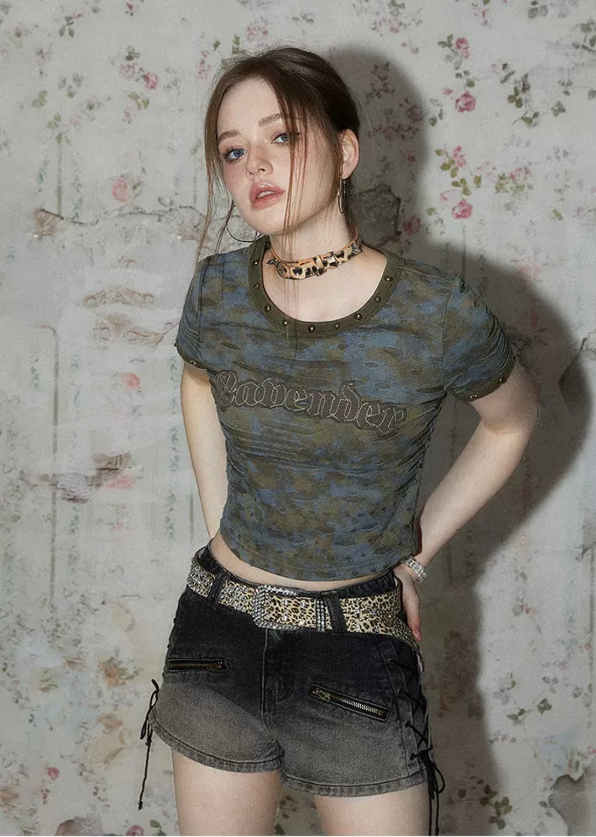 I'M ONE American Retro Irregular Short Sleeve T-Shirt