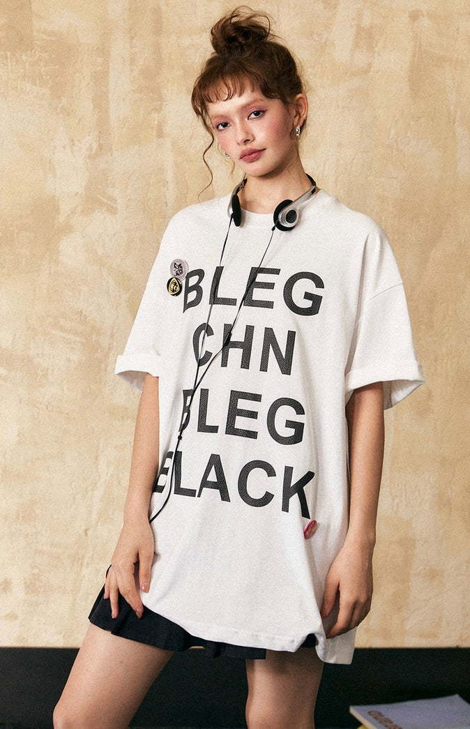 EZEK&STUDIO American Retro Round Neck T-Shirt Short Sleeve