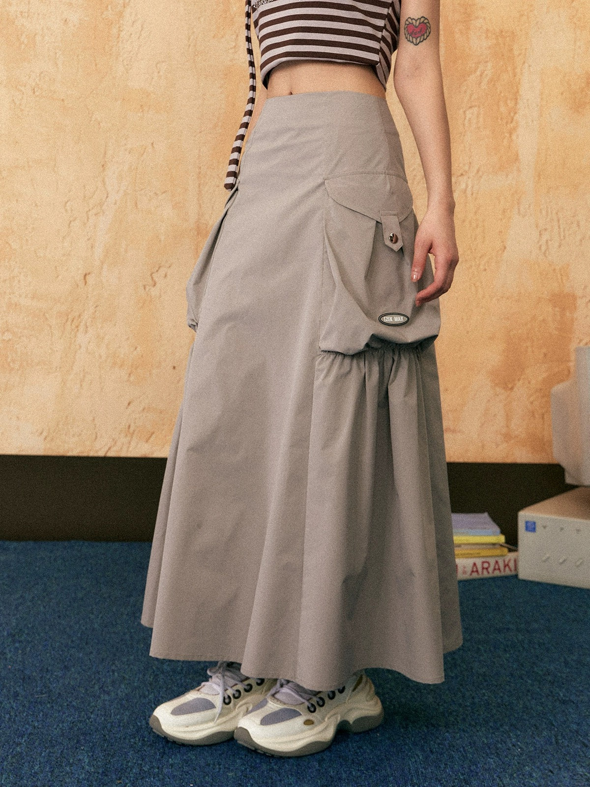 EZEK&STUDIO American Retro long skirt