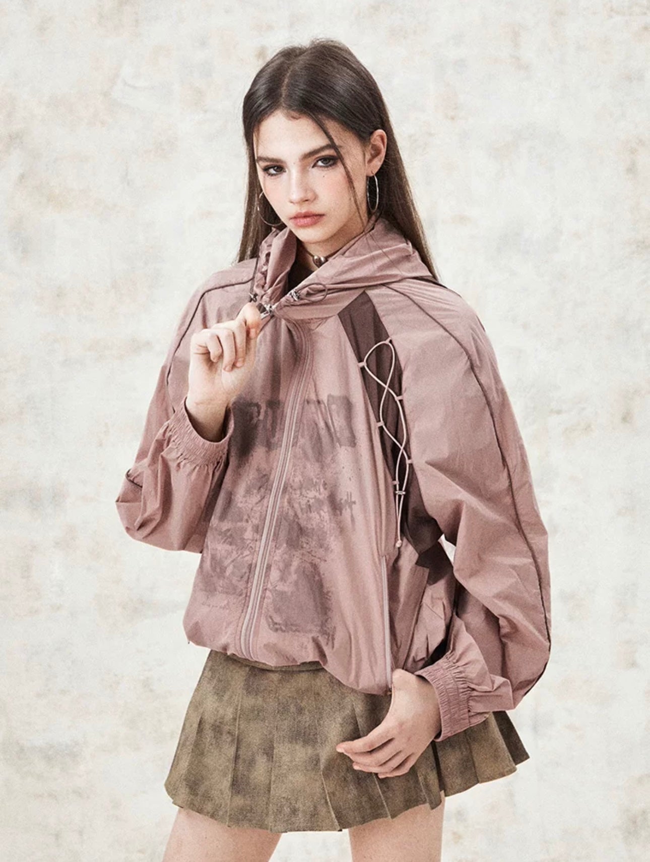 I'M ONE contrast color sunscreen short coat