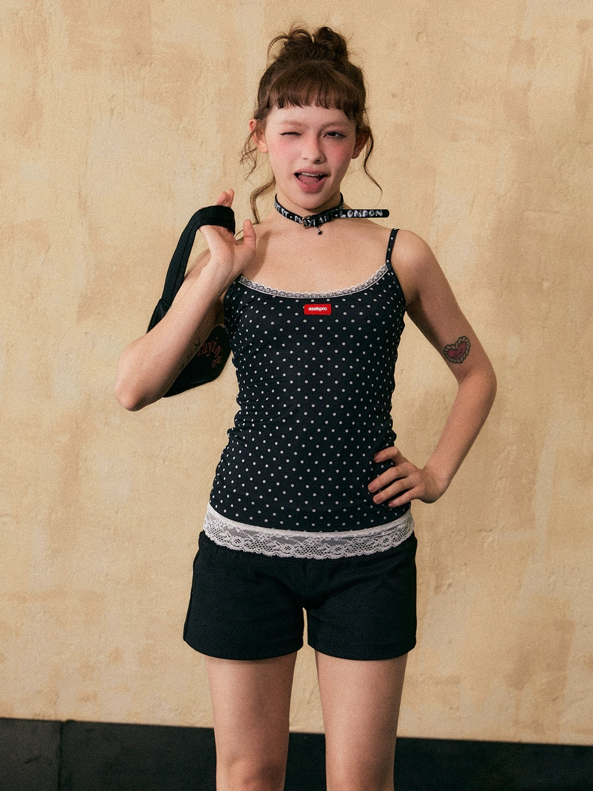 EZEK&STUDIO Casual Polka dot camisole