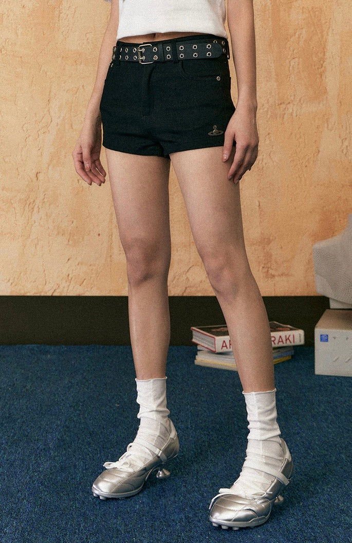 EZEK&STUDIO Black denim shorts