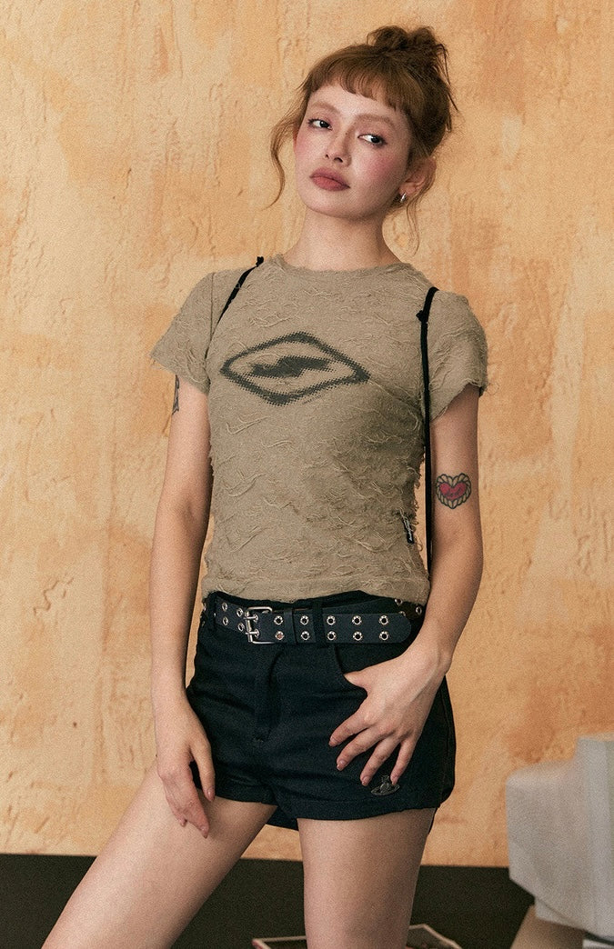 EZEK&STUDIO Black denim shorts