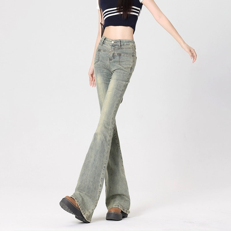 Konggeins American Vintage Wide Leg Jeans