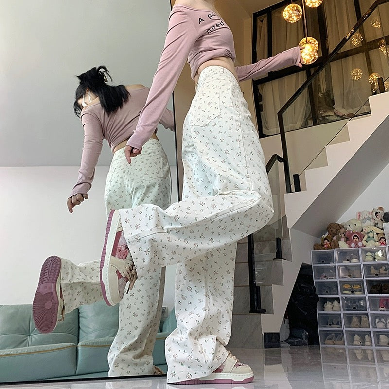 Konggeins Girly straight casual pants