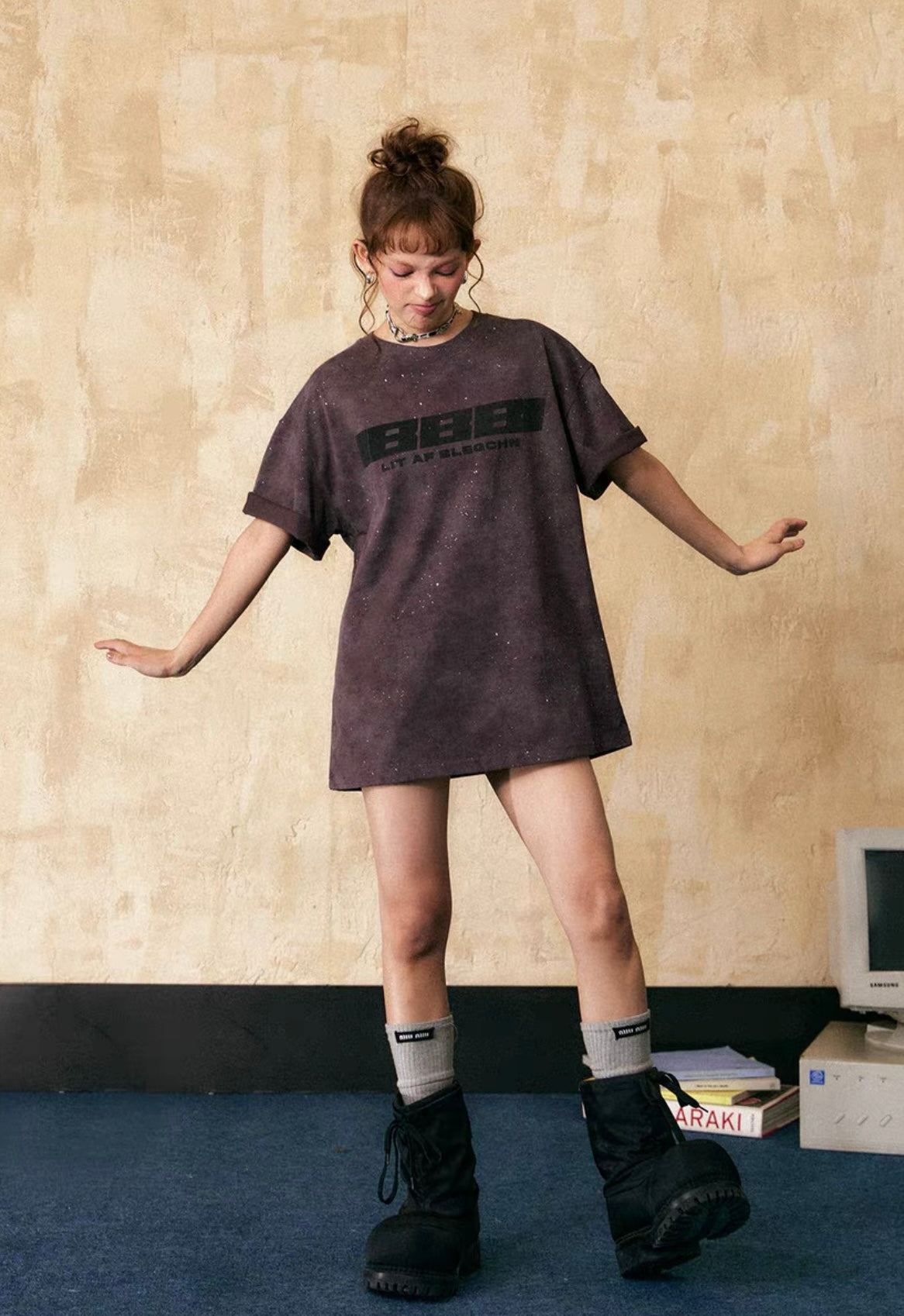 EZEK&STUDIO American retro high street short sleeve T-shirt