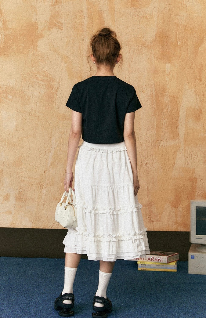 EZEK&STUDIO Black short sleeve loose casual T-shirt