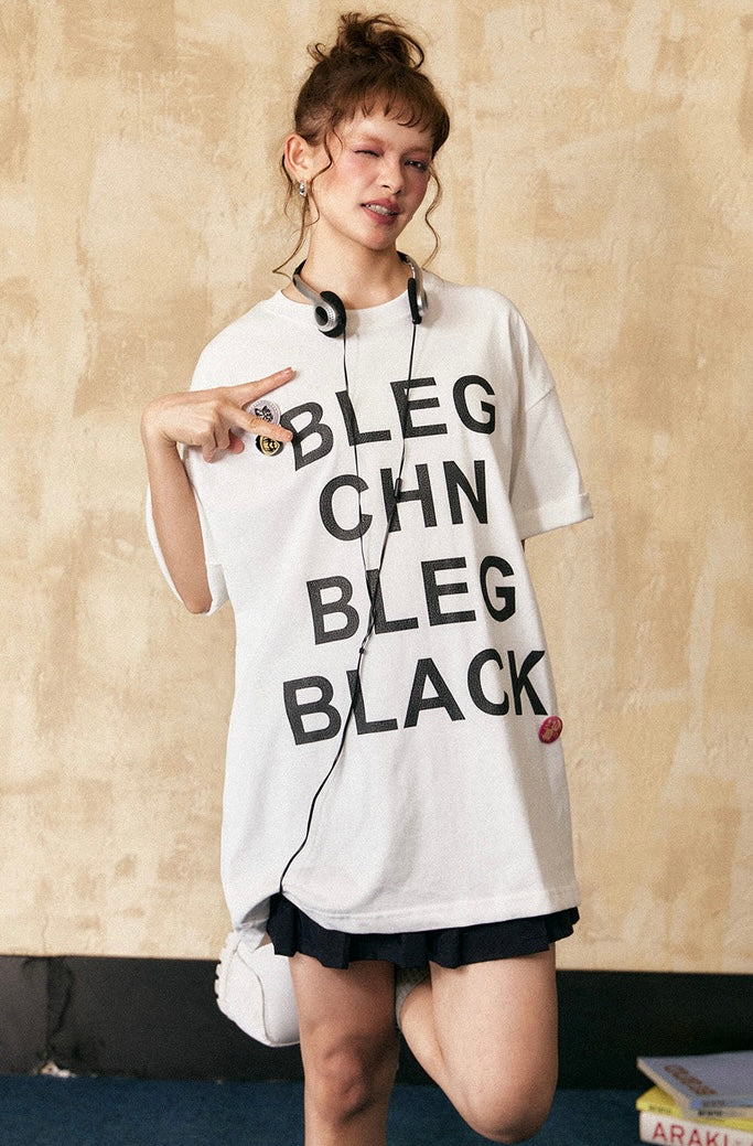 EZEK&STUDIO American Retro Round Neck T-Shirt Short Sleeve