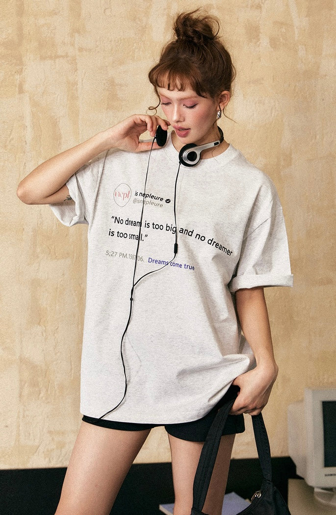 EZEK&STUDIO American Letter Black Short Sleeve T-Shirt
