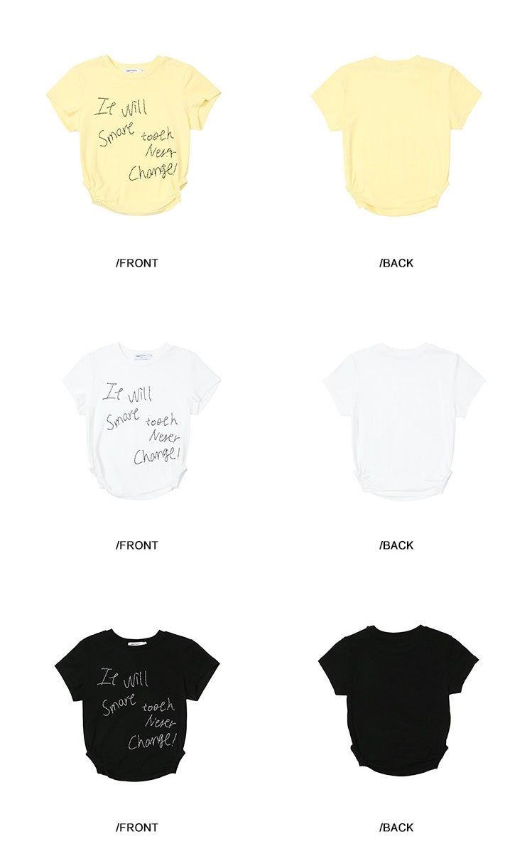 EZEK&STUDIO Letter diamond print short sleeve T-shirt