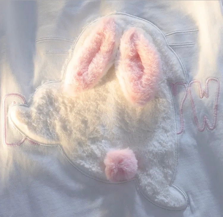 Konggeins 3D bunny short sleeve T-shirt