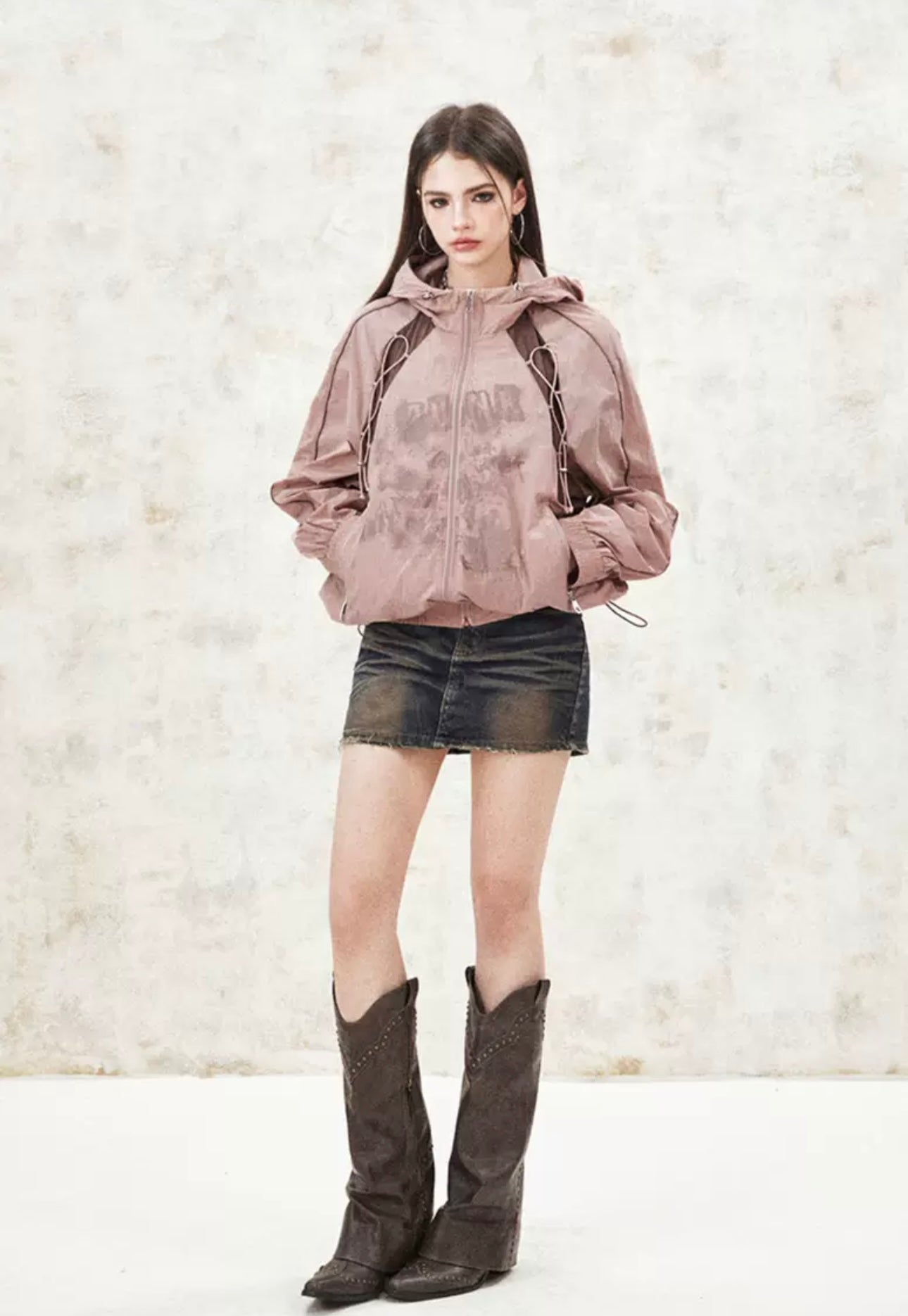 I'M ONE contrast color sunscreen short coat