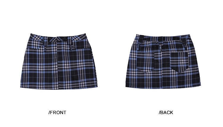 EZEK&STUDIO American Retro plaid skirt
