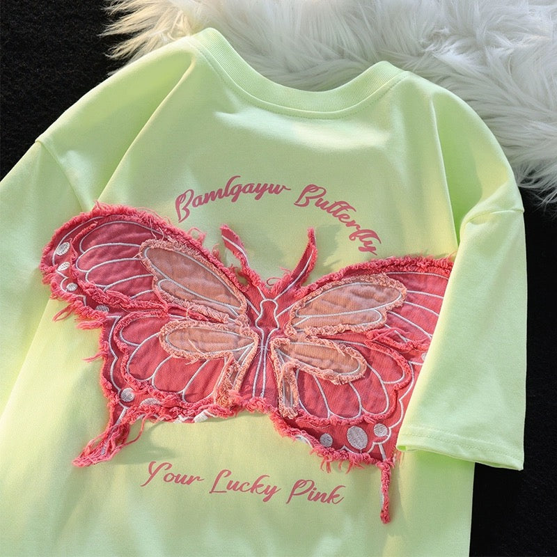 Konggeins Butterfly short sleeve T-shirt