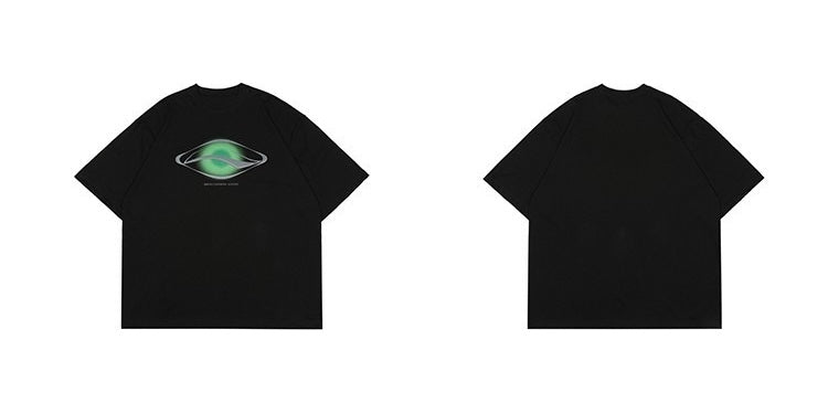 EZEK&STUDIO Niche Print Loose Trendy T-Shirt